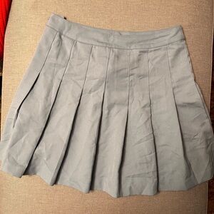 H&M Dusty Blue Pleated Skater Skirt